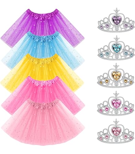 Het Betere Merk - Prinsessen Speelgoed - Prinses Accessoireset - 2 X Kroon 2 X Toverstaf Unicorn Hanger Voor Bij Je Verkleedkleding Blauw Paars