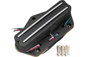 Musiclily Pro TL-DPLA Alnico 5 Dual Single Coil Sized Humbucker Bridge Pickup Low Output 6.2K for Tele Style Electric Guitar, Black