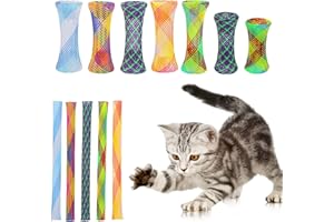 Cobee Cat Tube Zabawka z piórkami, 20 sztuk, interaktywna zabawka dla kotów, kolorowa zabawka dla kotów wewnętrznych, zabawna zabawka dla kotów
