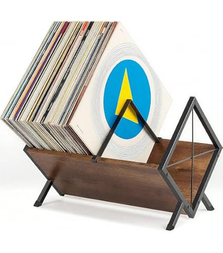 Supporto Per Dischi In Vinile Pmsanzay – Capienza 6 LP, In Plastica E Silicone, Per Dischi Da 30,5 Cm E 17,8 Cm - 2