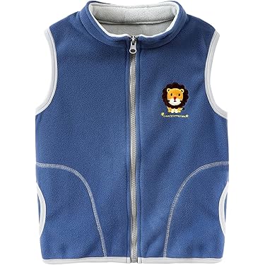 SEAUR Kinder Fleece Weste Mit Reißverschluss - Teddy Fleece Für Mädchen & Jungen 80-160 Cm