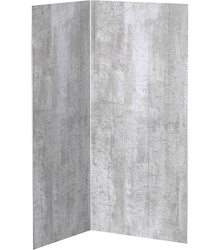 Paroi arrière de douche, remplacement de carrelage, revêtement mural sans joints, revêtement en plastique de qualité supérieure, blanc pur, satiné, 2000 x 1000 x 2 mm