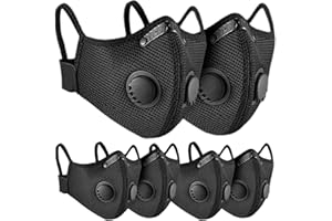 Clever Kangaroo Reusable Dust Face Shield Mask with Activated Carbon Filters and Valves Unisex Face Mask Covering for Running, Cycling, Outdoor Sports.