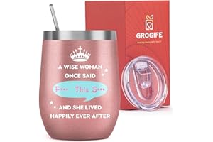 Grogife Christmas Gifts for Women, Unique Funny Birthday Gifts for Her Wife Mum Colleagues Teacher Sister, Xmas Secret Santa Gifts, Best Friendship Presents for Friend, Tumbler 350ml