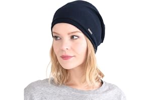 CHARM Silk Beanie Hat for Men and Women - Slouchy Oversized Beanies Cap Chemo Hat Perfect for Sensitive Skin
