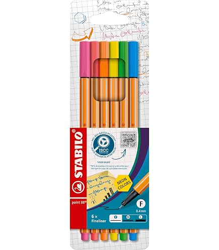 STABILO Pen 68 Filzstift-Set – 30er Rollerset + 6er Neon-Pack, 1 Mm Strichstärke