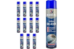 Bluecol BLD600 Sub Zero De-Icer Aerosol Fast Ice Melt 600ml x 12