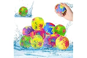 IJHYGD Globos de Agua Reutilizables Bomba Globos Agua Pelota Agua Juego Globos de Agua Globos Agua Reutilizables Pelotas de Agua Reutilizables 10 Globo Agua Reutilizable Apto Para Piscinas