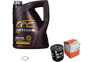 EISENFELS Inspektionspaket Wartungspaket Filterset mit 5 L Motoröl Extreme 5W-40, Ölfilter, Dichtring
