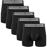 Anthony Jackson Likralı 5'li Kutu Premium Uzun Pa&ccedil;alı Erkek Boxer ShadowLine