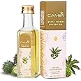 CAMIA Premium Cold Pressed Organic Castor Oil For Skin, Hair & Eyebrows | Rich in Vit E & free fatty acids | Hydrates & Nourishes skin | Promotes Hair Growth, Strengthens strands | 100 ML Glass Bottle