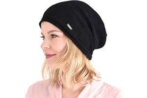 CHARM Silk Beanie Hat for Men and Women - Slouchy Oversized Beanies Cap Chemo Hat Perfect for Sensitive Skin