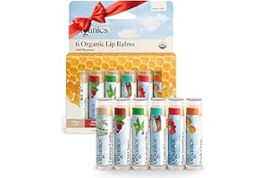 Sky Organics - Ensemble de baumes à lèvres biologiques (paquet de 6) - Cire d'abeille biologique, huiles et extraits botaniques - Vitamine E et arômes naturels biologiques - Coffret cadeau beauté