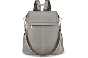 Kattee Damski plecak z prawdziwej skóry plecak antykradzieżowy modna torba na ramię torebka pasuje do tabletu 11 cali