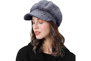 DORRISO Elegante Mujer Gorra Boina Ligero Cómodo Primavera Otoño Invierno Viajar Vacaciones Ocio Beret Gorra de Boina Ajustable 54-58 CM Mujer Sombrero Octogonal