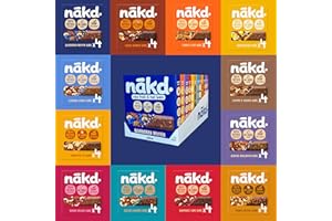 FREE FROM DIRECT Barrette Nakd Barrette Nakd con frutta e noci Spuntini salutari per adulti e bambini. Cibo da bar per la colazione. Barrette vegane, senza latticini, senza frumento e senza glutine. (48 Barrette)