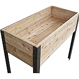 Die Gartenbeet-Kiste Stabiles Hochbeet Terrasse Kräuterbeet Lärchenholz (Rustikal)