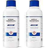 AIESI® Acqua Ossigenata disinfettante F.U. 3% 10 Volumi con tappo di sicurezza per bambini flacone da 250 ml (Confezione da 2