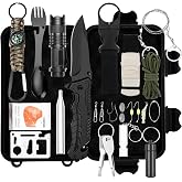 Survival Kit, 25 in 1 Survival Equipment, Profecional Multifunctional Tactical Kits, Survival Tool Bag for Traveling Hiking M