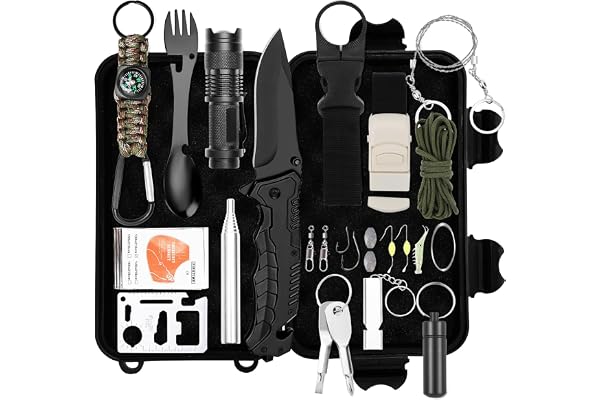 26-i-1 överlevnadskit, professionellt nödsituationer utomhus och hem, utomhusutrustning, överlevnadsutrustning, för camping