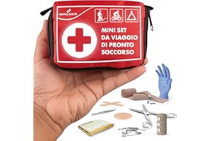 WALSER Premium Mini Kit di pronto soccorso 2025, kit di emergenza impermeabile per esterni/campeggio/bici, kit di pronto soccorso da 31 pezzi, kit di pronto soccorso compatto per esterni