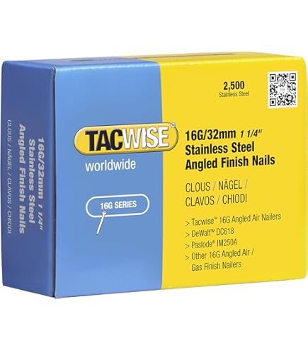 Dewalt Strookkop nagels 16 GA DNBA1638GZ (20 graden, 38 mm, gegalvaniseerd, diameter 1,40 x 1,60 mm) 2.500 stuks