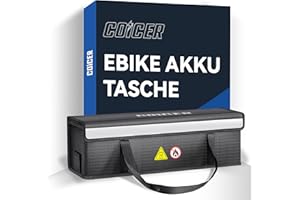 Coicer Sac de Batterie pour Vélo Electrique Sac Ignifuge Antidéflagrant pour Ebike Batterie, Grande Boîte de Sécurité Rangement et Transport Faciles des Batteries Lipo Safe Bag