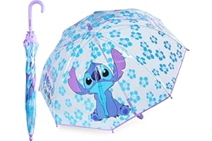 Disney Parapluie Enfant Fille Parapluie Cloche Transparent Accessoire Officiel Stitch Reine des Neiges