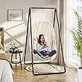 CUSROS Swing Stand Hammock Chair Stand Hammock Stand Steel Hammock Swing Chair Stand Hammock Frame Sturdy A-Frame Metal Swing Chair Frame for Outdoor Backyard,Balcony, Patio, Black