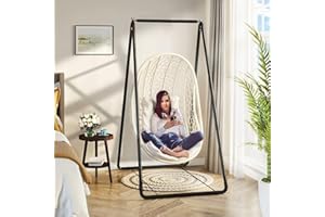 CUSROS Swing Stand Hammock Chair Stand Hammock Stand Steel Hammock Swing Chair Stand Hammock Frame Sturdy A-Frame Metal Swing Chair Frame for Outdoor Backyard,Balcony, Patio, Black