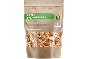 GREEN OLIVE FIREWOOD COMPANY Green Olive Firewood - Wood Chips for smoking, 3L - bbq wood chips Ideal for BBQ's or Smokers - Flavored smoking wood chips, for smoking meat, fish and even vegetables - Apple - Packaging May Vary