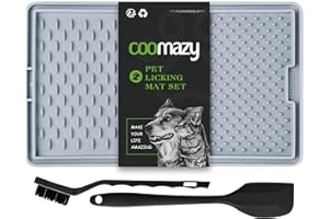 Coomazy Lick Mats for Dogs, Dog Slow Feeding Lick Mats with Suction Cup Boredom and Anxiety Reducer Lick Mats for Dogs(Blue)