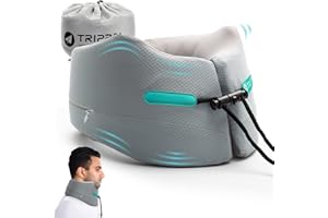 ‎JOSCOAL Joscoal Reisekissen Nackenkissen Reisekissen für Flugzeug Nackenhörnchen Memory Foam Travel Pillow(Größe M, GRAU)