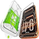 Epro iPhone 16/15 ile Uyumlu Ekran Koruyucu, Ahize Korumalı Toz &Ouml;nleyici Tam Kaplama, Hizalama Aparatlı Kolay Kurulum, Toz Bı
