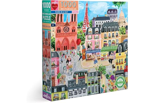 eeBoo Paris in a Day Puzzle en Cubes 1000 pièce(s) Art