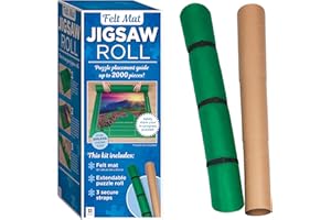 Hinkler - Felt Mat Jigsaw Roll - Puzzle Storage Mat for Jigsaw Lovers - Puzzle Placement Guide - Stores Up to 2000 Pieces - Includes Felt Mat, Roll & Straps - Works with Jigsaw Board