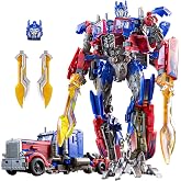 SK MISS Transformable Toy, Deformable Action Figures Robot Toys with Extra Head and Weapon, Gift for 7+ Year Old Boys