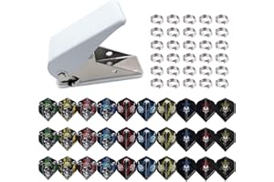 WLHGH Dart Locher, Dart Flights Flight Locher, Standard Dart Flights zubehör mit 30 Flights in 10 verschiedenen Skulls Designs und dreißig Metallringe