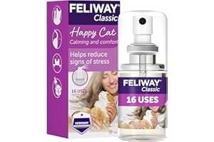 FELIWAY Classic Cat Calming Odourless Spray, 20ml - Comforts Cats at Home and On the Go and Reduces Stress During Travel, Veterinary Recommended, Drug-free, Clinically Proven
