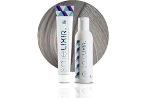 POP ITALY Soielixir Tinta Permanente per Capelli in crema SENZA Resorcina, Parafenilendiammina e Ammoniaca 93 Colori - 100 ml - (Pack Tinta + Ossigeno 40 vol. - 10/11 Biondo Extra Chiaro Cenere Intenso)