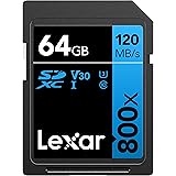 Lexar High-Performance 800x Scheda SD 64 GB, Scheda di Memoria SDXC UHS-I, Fino a 120 MB/s in Lettura, per fotocamere point-a