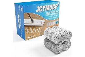 JOYMOOP plattmoppsdynor, mikrofiberrengöringsdynor, tvättbara ersättningsdynor för JOYMOOP moppset eller hink, 4-pack 13 tum