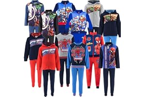 Marvel Avengers Spiderman - Tuta Completa 2 Pezzi Felpa e Pantalone - Bambino - Autunno Inverno - Licenza Ufficiale