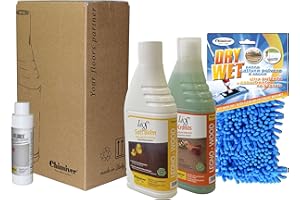 Chimiver Kit Pulizia parquet oliati. Set per la Manutenzione/detergenza di Pavimenti in Legno oliati: 1L LIOS Soft Balm+1L LIOS Kronos+1 Panno Microfibra Dry Wet+200ml in Omaggio di Ceramic Cleaner