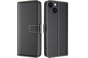 TQIAHF Coque pour iPhone 15 Coque Etui avec Porte Carte à Rabat Clapet Portefeuille en Cuir Pochette Magnétique Antichoc Flip Case Étui Cover Housse Protection Coque pour iPhone 15,Noir