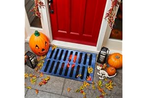 PQETBV Felpudo de Halloween, 40 * 60 cm 3D Terror impresión Halloween Payaso Puerta Mat, Tapete Antideslizante para Decoración de Halloween, para Decoración Halloween(Payaso)