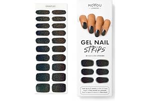 MOYOU LONDON Autocollants auto-adhésifs pour ongles en Gel Semi-durci, lampe UV/LED requise, 20 enveloppes de vernis à ongles en Gel, autocollants pour Nail Art - Magic Cocoa