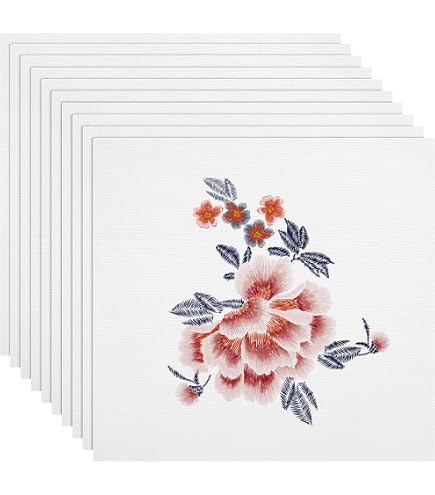 Toile Twist Interlock N°4 Pour Point De Croix - 24,5x24,5 Cm, 13 Fils/cm, 100% Coton, Idéale Pour Broderie - 13