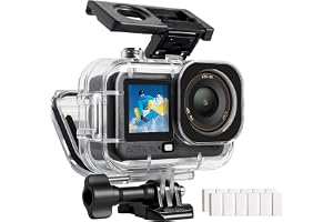 FitStill 60M/196FT vattentätt fodral för DJI OSMO Action 6, dubbel kall | 60 m/196 fot undervattensfotografering dubbel kall skodesign förtjockad tätningsring, optisk glaslins, Action6 tillbehör