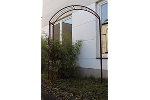 Zen Man Garten Rosenbogen Rost Metall Gartendeko Garten Rankhilfe Spalier Rost Rosenranke 031787-2 150 * 30 * 220cm